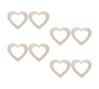 Gadpiparty 8pcs Unfinished Wooden Heart Shaped Wreath Ring for Christmas Hanging Garland Decor Craft Project Valentines Wedding Front Door Wall