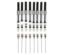 Gadpiparty 8pcs Universal Fountain Pen Ink Device Refillable Ink Absorption Tool Made of Stainless Steel and Plastic for School Use, Suitable for Students and Fountain Pens