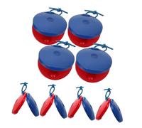 Gadpiparty 8pcs Wooden Handheld Castanets for Natural Wood Musical Instruments with Clear Sound Easy Grip Finger Percussion for Preschool Early Education and Family Fun