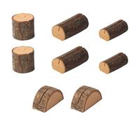 Gadpiparty 8pcs Wooden Memo Holders Rustic Natural Wood Shape Clips for Holding Notes and Memorandum for Study and Meeting Room Desk Organisers