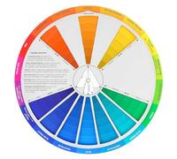 Gadpiparty 9 Inch Rotating Color Wheel, 3-Layer Color Mixing Guide for Schemes, Wear-Resistant Paper Art Tool for UK School Art Classes, Homeschooling & Painting