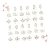 Gadpiparty 90pcs Leaf Craft Chips DIY Decorative Maple Leaf Ornaments Mixed Patterns for Scrapbooking Wall Table Window Decor Art Projects