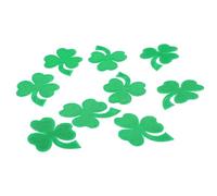 Gadpiparty 9pcs Green Three-Leaf Embroidered Patches Set for St Patrick's Day DIY Clothing Appliques, Mini Irish Leaf Fabric Stickers for Apparel Decoration and Sewing Craft