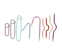 Gadpiparty 9pcs Knitting Tool Set Aluminum Cable Stitch Holders and Crochet Kit Ergonomic Design for Sweater Hooks and Yarn Stitching in Handcraft and Sewing Projects Random Random Color
