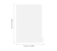 Gadpiparty A5 14pcs Plastic Notebook Dividers 6-Hole Tabs for Document Separation in Reports, Presentations and Research at School and Office