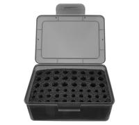 Gadpiparty Aa Aaa Battery Storage Box with Black Foam Insert Gray Hard Case Organizer for Household and Travel Compact Battery Holder for Aa Aaa Cells