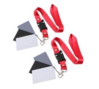 Gadpiparty Acrylic Grey Cards 2pcs for Accurate Exposure Detection White Balance Card Set with Adjustable Neck Lanyard Strap and Balanced Complex Light for Digital Camera in Photography