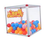 Gadpiparty Acrylic Raffle Box with Raffle Balls Voting Donation Container for Events Elegant Design for Charity Fundraising and Suggestion Collection