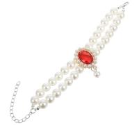 Gadpiparty Adjustable Double Layer Pearl Dog Collar Necklace for Small Dogs and Cats Soft Comfortable Pet Accessory with Chic Design and Decorative Charms Stylish Jewelry for Girl Pets