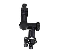 Gadpiparty Adjustable Outdoor Umbrella Clamp for Folding Chairs and Fishing Boxes, 360° Rotating Black Plastic Holder Fits 10-26mm round Tubes, Stable Support for Beach and River Use
