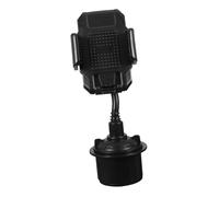 Gadpiparty Adjustable Rotation Mobile Phone Stand Automobile Water Cup Holder Durable Cradle Bracket for Phone Models Black