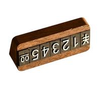 Gadpiparty Adjustable Wood Price Display Stand with Digital Number Pricing Tags and Disassemblable Label Holders for Jewelry and Commercial Store Use