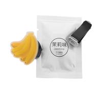 Gadpiparty Air Freshener Space-saving Design Vent Clip Banana-shaped Acrylic with Car Refreshing Scent and Stylish Yellow Car Interior Decoration Accessory for Women