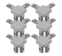 Gadpiparty Aluminum Extrusion Connectors with 3D Right Angle Design 3-Way End Corner Brackets 6pcs Rust Resistant Aluminum Rail Accessories for Decorative Scenarios and Complex Frameworks