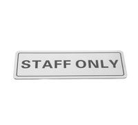 Gadpiparty Aluminum Staff Only Sign for Professional Look for Door and Visible Text, Sl esign and Versatile Settings Sturdy Silver Plaque for Office and Store Use