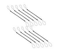 Gadpiparty Anti-lost Pen Lanyards Nylon and Pvc Material 10pcs with Spring Structure Black Ensuring Are Always within Reach Retractable Stylus Pen Ropes for Office and Home Use