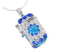 Gadpiparty Aromatherapy Pendant Holder Column Shape Hollow Out Perfume Container Case for DIY Necklace for Essential Oil Giving Special Occasions