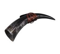 Gadpiparty Authentic Medieval Viking with Large Capacity Drinking Horn Mug Sturdy Horn and Pu Material, Unique Horn-Shaped Beer Cup Random Color for Bars and Home Decor