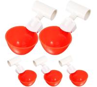 Gadpiparty Automatic Chicken Waterer with Sturdy Design 5 Sets Plastic Poultry Water Cups Easy to Use Water Cups for Doves and Chickens for Farm and Backyard Poultry Care