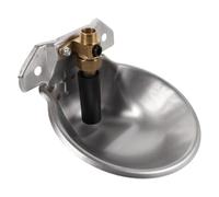 Gadpiparty Automatic Stainless Steel Animal Water Bowl with Copper Valve and Touch Switch, Anti-splash Livestock Waterer for Goats, Pigs, and Cows, Suitable for Barn and Indoor Use, Prevents