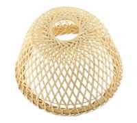 Gadpiparty Bamboo Woven Lampshade Decor Vintage Style Light Cover for Rustic Home Decoration Simple Handcrafted Design for Warm Atmosphere Bedroom Dining Room Tearoom