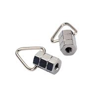 Gadpiparty Banjo Strap Locks from Accidental Release Silver 2 Pcs with Secure Locking Feature Iron Metal Strap Buttons to Protect Banjo Musical Instrument