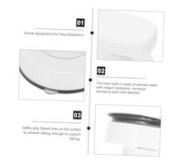 Gadpiparty Bathroom Suction Cup Grab Bar Strong Suction Shower Handle for Stability Durable Plastic for Bathtubs and Showers White Small