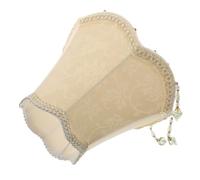 Gadpiparty Beaded Lampshade 25Cm Yellow Cloth with Removable Cover for Desk and Floor Lamps Victorian Style