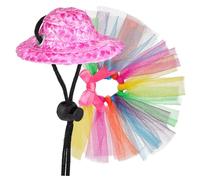 Gadpiparty Bearded Dragon Costume with Hat and Lightweight Tutu Skirt Comfortable Lizard Dress Up Outfit for Small Pets Reptile Photo Props for Parties and Holidays