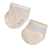 Gadpiparty Beige Mesh Cloth Ballet Forefoot Cushion with 5 Holes, Portable Size Half Sole Dance Shoe Pad for Modern Dance and Yoga, Featuring Good Toe Protection and Anti-slip Design