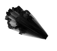 Gadpiparty Black Lace Veil Headband for Halloween Party and Bachelorette Night, Retro Short Veil Made of Polyester with Delicate Lace Pattern, Easy to Fix on Head Suitable for Hairstyles