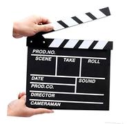 Gadpiparty Black Wooden Film Clapper Board for Movie Photography Directors Clapboard Prop for Scene Marking Visible Writing for Film Students and Youtubers Small for Studio and Party Use