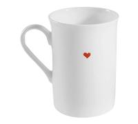 Gadpiparty Bone China Heart Mug for Couples Romantic Porcelain Tea Cup Lovely Red Ceramic Coffee Cup Valentine Day Birthday Gift for Her Women Mom Friend Home Use