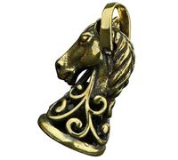 Gadpiparty Brass Horse Head Pendant DIY Small Charm for Keychains Durable Antique Accessory for Crafts Home Decor Vivid Detailed Design for Creative Projects Retro Look Key Ring Pendant