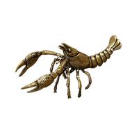 Gadpiparty Brass Lobster Sculpture Feng Shui Statue Solid Copper Craft Home Desktop Decoration
