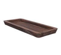 Gadpiparty Brown Rectangle Wooden Serving Tray for Coffee Table Decor and Dining Tables, Rustic Long Platter with Versatile Functionality for Candle Holders