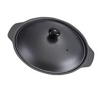 Gadpiparty Burn-resistant Iron Casserole Pot with Lid for Braised Cooking Home Kitchen Non-stick Heat-conductive Casserole Suitable for Oven and Stovetop Use