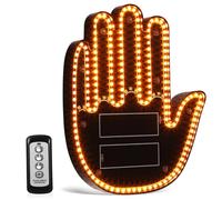 Gadpiparty Car Finger Light Hand Gesture Led Sign for Car Window, Yellow Battery-Powered Interactive Multi-Function, Truck Accessories for Vehicle Signals and Road Safety