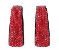 Gadpiparty Car Glasses Clips Lightweight Clamp with Rhinestone Decoration 2pcs Unique Car Interior Organizer for Sunglasses and Credit Cards for Visor Use