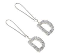 Gadpiparty Car Rearview Mirror Pendant Stylish Letter Charm 2pcs with Elegant Rhinestone Clay, Lightweight Universal Fit Car Decoration for Women for Auto Decoration and Special Occasions