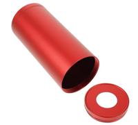 Gadpiparty Car Tissue Holder Red Cylinder round Tissue Box Organizer Made of Aluminium Alloy with Water Cup Storage Dual-purpose Design for Driving and Office Use