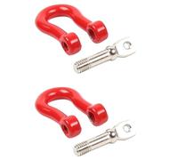 Gadpiparty Car Tow Hook Easy Installation Red Alloy 1 Pair with Adjustable Design U Shape Racing Style Tow Bar for Truck and Car Exterior Accessories