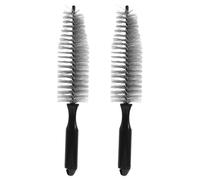 Gadpiparty Car Wheel Rim Brush 2Pcs for Engine Bay and Blind Spot Cleaning in Auto Detailing