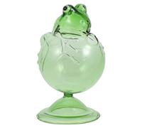 Gadpiparty Cartoon Frog Glass Cup, Green Frog Shaped Drinking Tumbler | Cute Kawaii Glassware, Smooth Finish and Ergonomic Hold, for Office Tea Time or Coffee Use