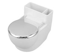Gadpiparty Cat Drinking Water Fountain Toilet Shaped Spill Proof Waterer for Cats and Small Dogs Stainless Steel Abs White for Small Homes and Apartments