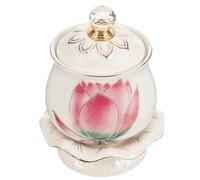 Gadpiparty Ceramic Buddhist Water Offering Cup for Ritual Decor and Collection, for Offering Ceremonies and Home Temple Use, Elegant Design for Holy Worship and Meditation