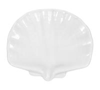 Gadpiparty Ceramic Shell Shaped Soap Holder with Self-Draining Design White Tabletop Soap Dish for Bathroom and Shower for Home Essentials