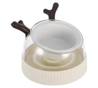 Gadpiparty Ceramic Slow Feeder Bowl for Dogs and Cats with Anti-slip Base, Easy to Clean and Dishwasher Safe, for Slow Eating and Travel Use, Suitable for Small Pets