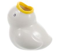 Gadpiparty Ceramic Toothbrush Holder Cute Bird Design Mini Porcelain Toothbrush Organizer for Bathroom Countertop, Aesthetic Cartoon Bathroom Accessory, Small Farmhouse Style Storage Stand