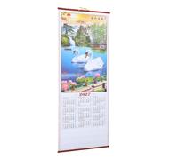 Gadpiparty Chinese Calendar 2027 Zodiac Goat Feng Shui Wall Scroll Calendar Paper Material with Vibrant Design for Spring Festival and Workplaces, Resist Fade and Preserve Special Memories